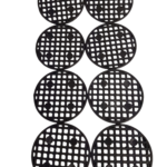 10 Rejillas Negras Para Drenaje Bonsai Redondas