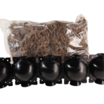 5 Bola Porta Acodo Aereo Con Musgo Sphagnum, Color Negro