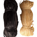 Rafia en Madeja Natural y Negra 100 gr Paquete